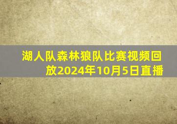 湖人队森林狼队比赛视频回放2024年10月5日直播