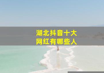 湖北抖音十大网红有哪些人