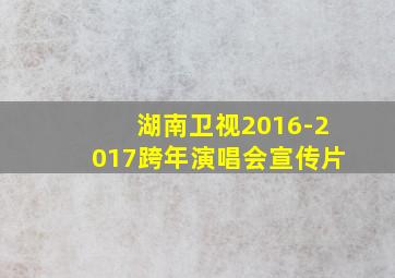 湖南卫视2016-2017跨年演唱会宣传片