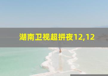 湖南卫视超拼夜12,12