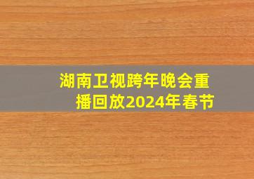 湖南卫视跨年晚会重播回放2024年春节