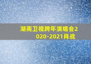 湖南卫视跨年演唱会2020-2021肖战