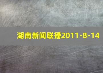 湖南新闻联播2011-8-14