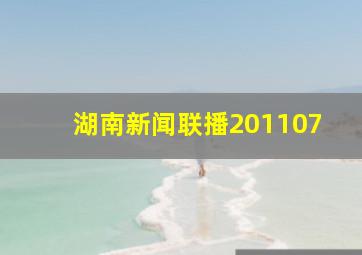 湖南新闻联播201107