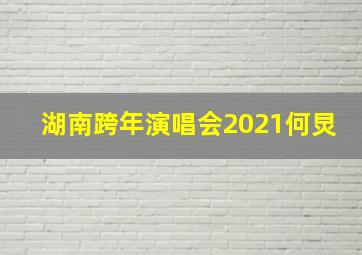 湖南跨年演唱会2021何炅