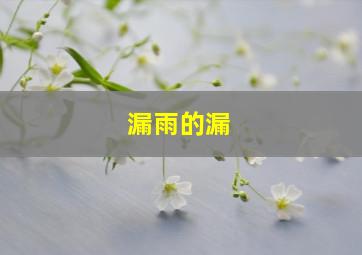 漏雨的漏