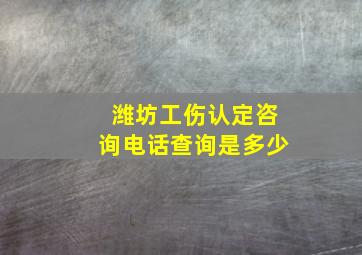 潍坊工伤认定咨询电话查询是多少