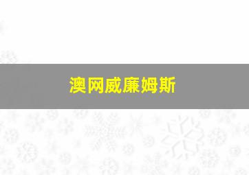 澳网威廉姆斯