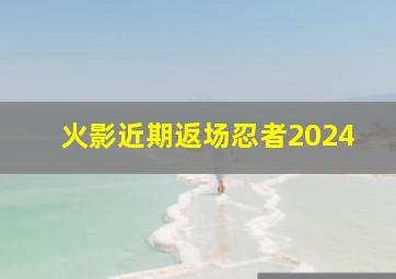 火影近期返场忍者2024