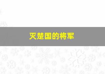 灭楚国的将军