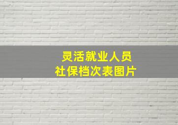 灵活就业人员社保档次表图片