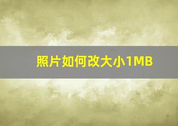 照片如何改大小1MB