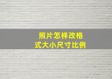 照片怎样改格式大小尺寸比例