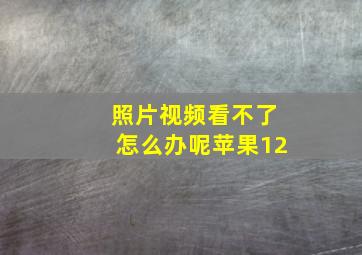 照片视频看不了怎么办呢苹果12