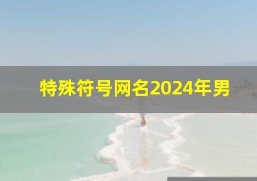 特殊符号网名2024年男