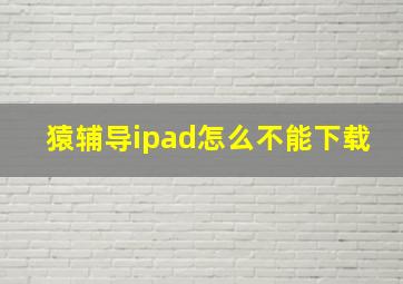 猿辅导ipad怎么不能下载