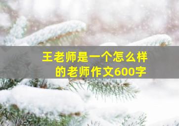 王老师是一个怎么样的老师作文600字