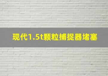 现代1.5t颗粒捕捉器堵塞