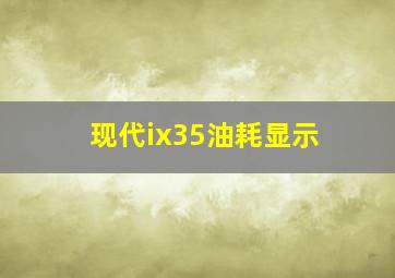 现代ix35油耗显示