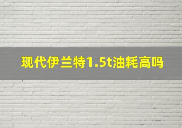 现代伊兰特1.5t油耗高吗