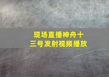 现场直播神舟十三号发射视频播放