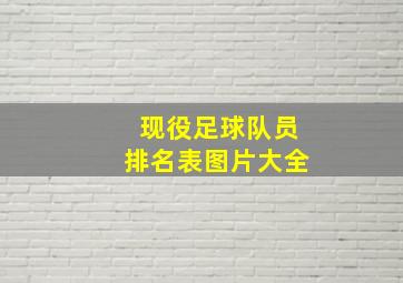 现役足球队员排名表图片大全