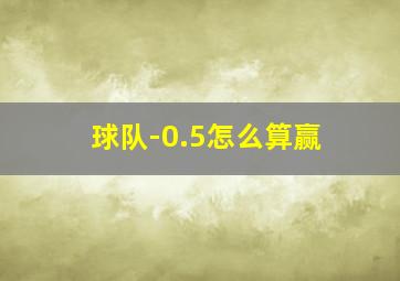 球队-0.5怎么算赢