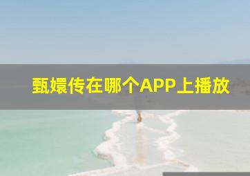 甄嬛传在哪个APP上播放