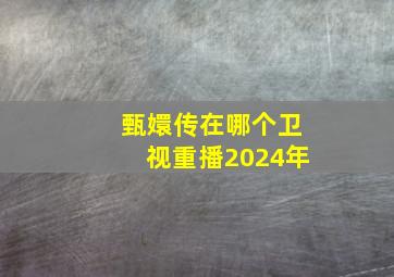 甄嬛传在哪个卫视重播2024年