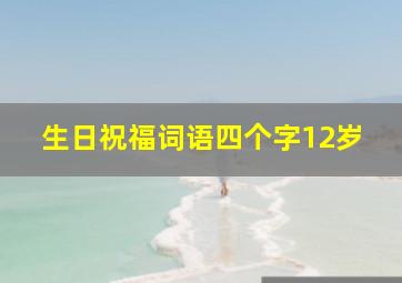 生日祝福词语四个字12岁