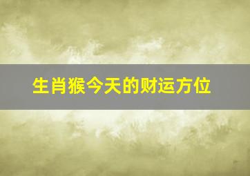 生肖猴今天的财运方位