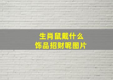 生肖鼠戴什么饰品招财呢图片