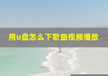 用u盘怎么下歌曲视频播放