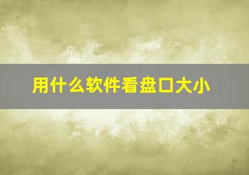 用什么软件看盘口大小