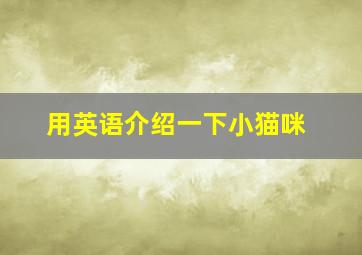 用英语介绍一下小猫咪