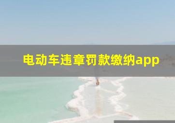 电动车违章罚款缴纳app