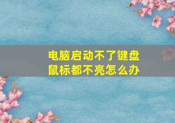 电脑启动不了键盘鼠标都不亮怎么办