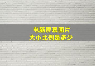 电脑屏幕图片大小比例是多少