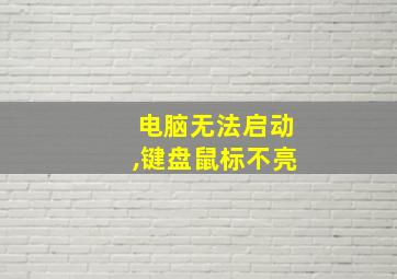 电脑无法启动,键盘鼠标不亮