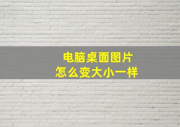 电脑桌面图片怎么变大小一样