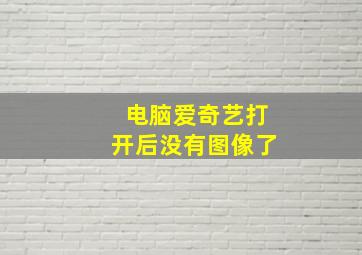 电脑爱奇艺打开后没有图像了