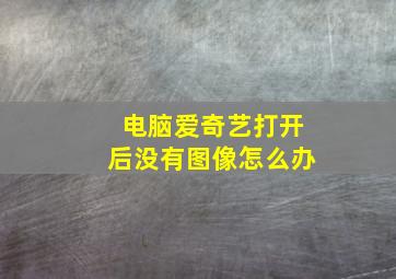 电脑爱奇艺打开后没有图像怎么办