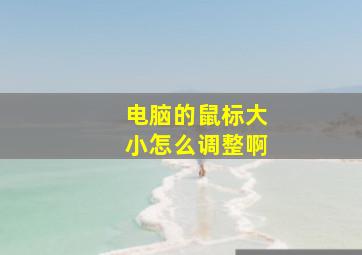 电脑的鼠标大小怎么调整啊