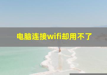 电脑连接wifi却用不了