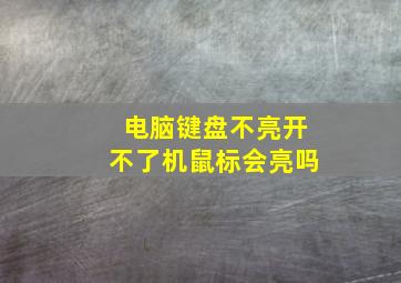 电脑键盘不亮开不了机鼠标会亮吗