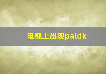 电视上出现paldk