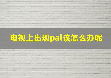 电视上出现pal该怎么办呢