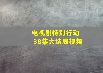 电视剧特别行动38集大结局视频