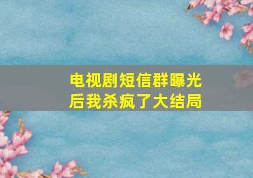 电视剧短信群曝光后我杀疯了大结局