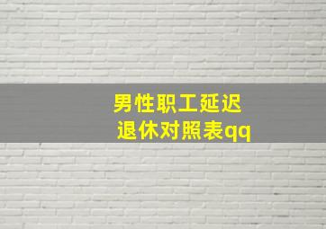 男性职工延迟退休对照表qq